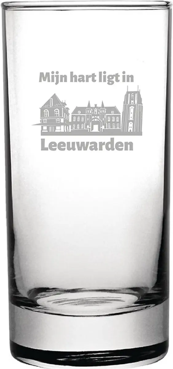Gegraveerde longdrinkglas 28,5cl Leeuwarden