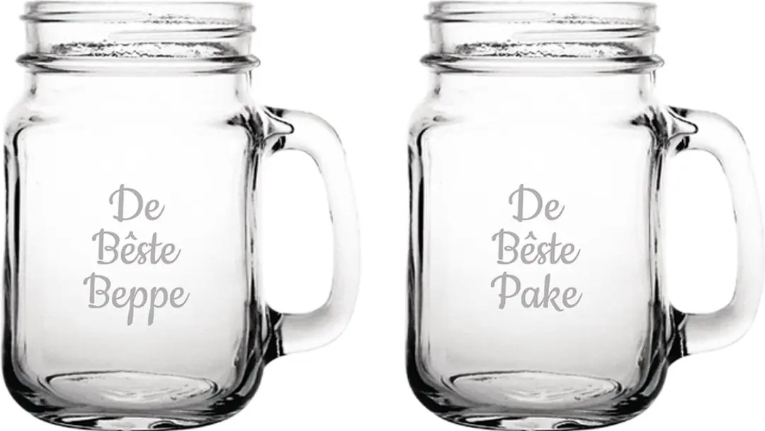 Gegraveerde Drinkglas 45cl De Bêste Pake-De Bêste Beppe