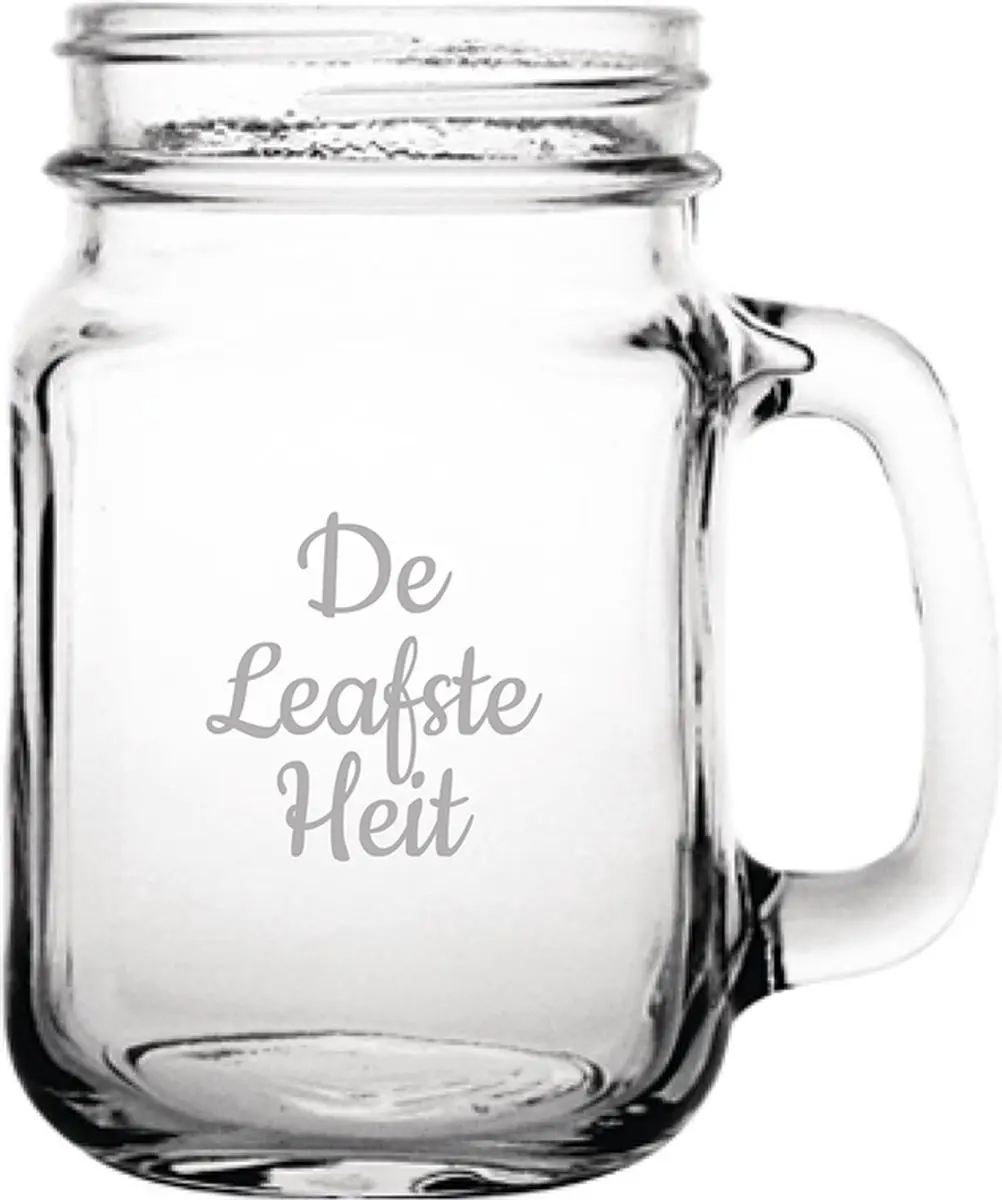 Gegraveerde Drinkglas 45cl De Leafste Heit