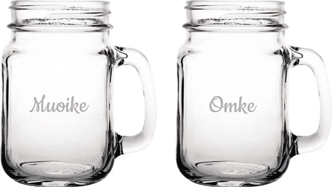 Gegraveerde Drinkglas 45cl Muoike & Omke