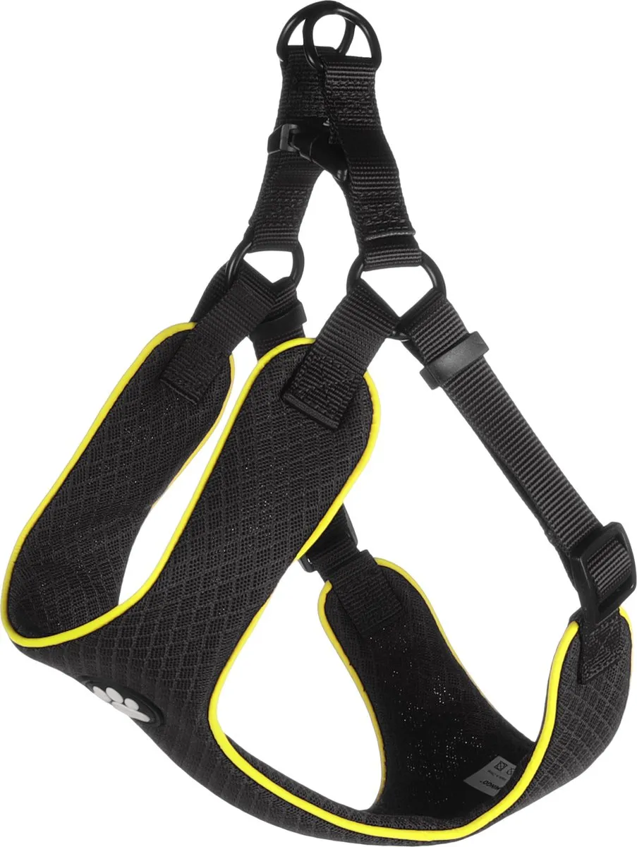 Flamingo Step&Go Tasha Hondenharnas Anti-Trek - Maat M - Zwart
