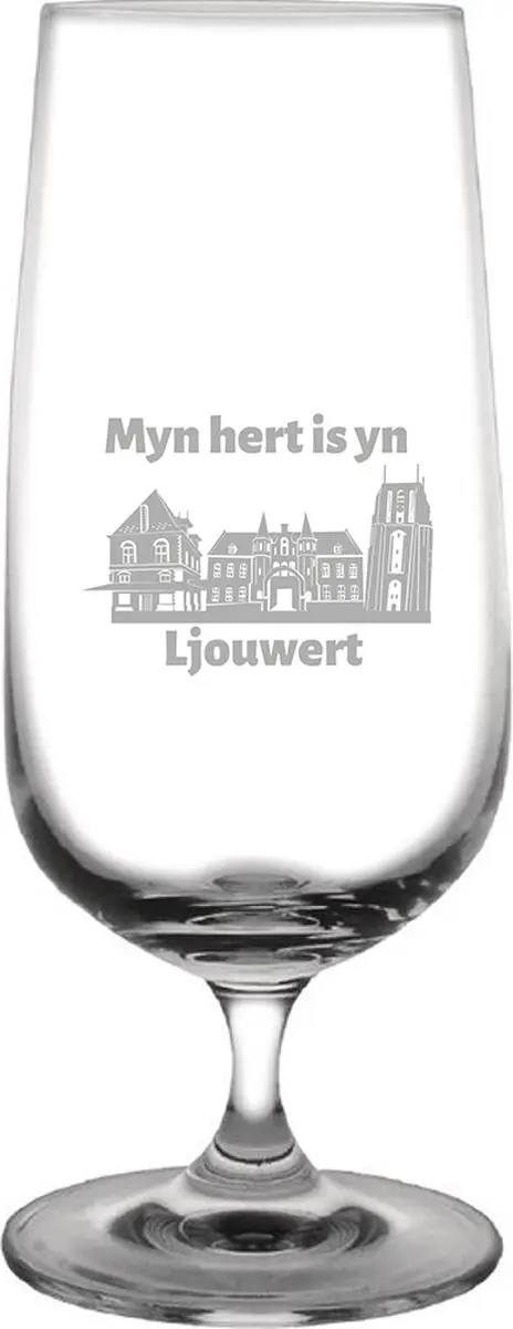 Gegraveerde bierglas op voet 41cl Ljouwert