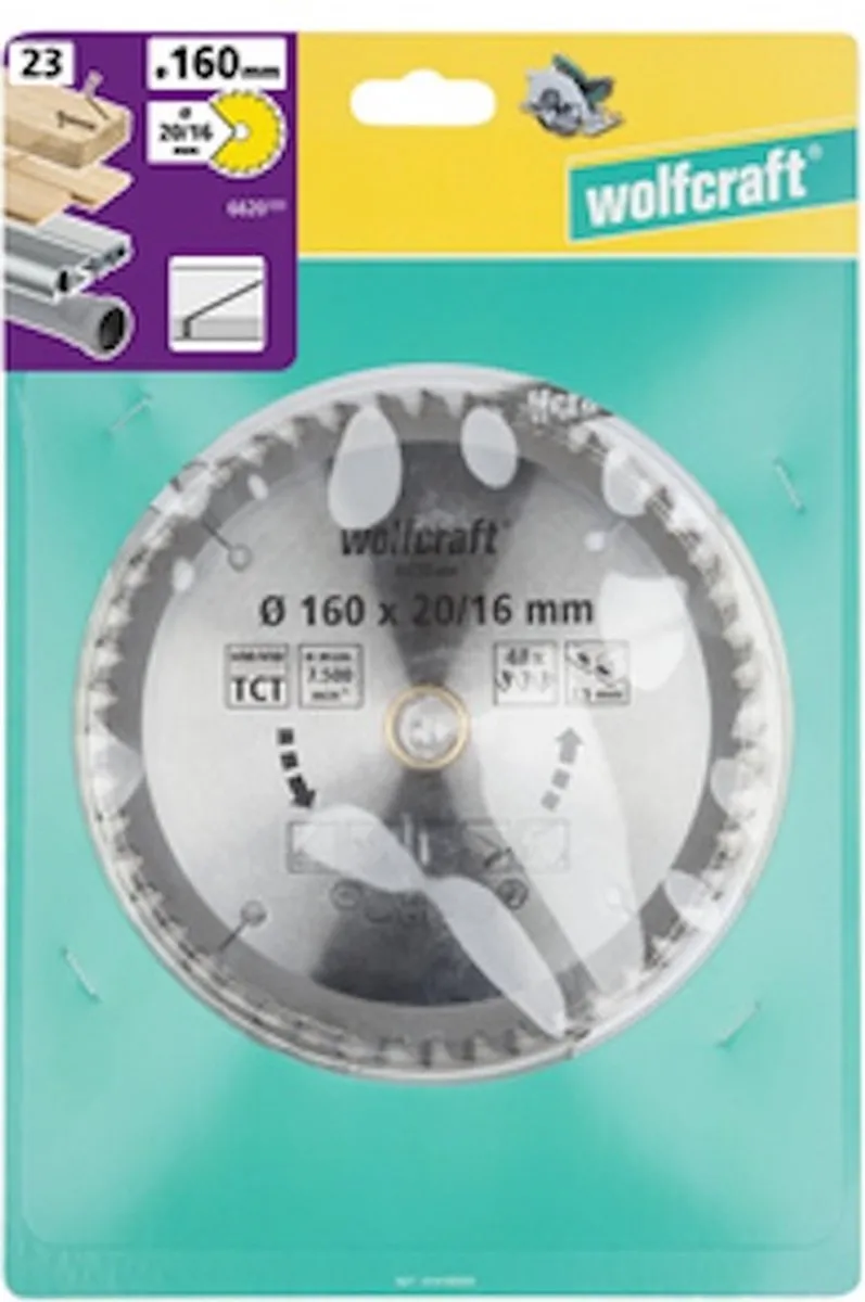 Wolfcraft Cirkelzaagblad 190x20 56 Tanden - Serie Lila