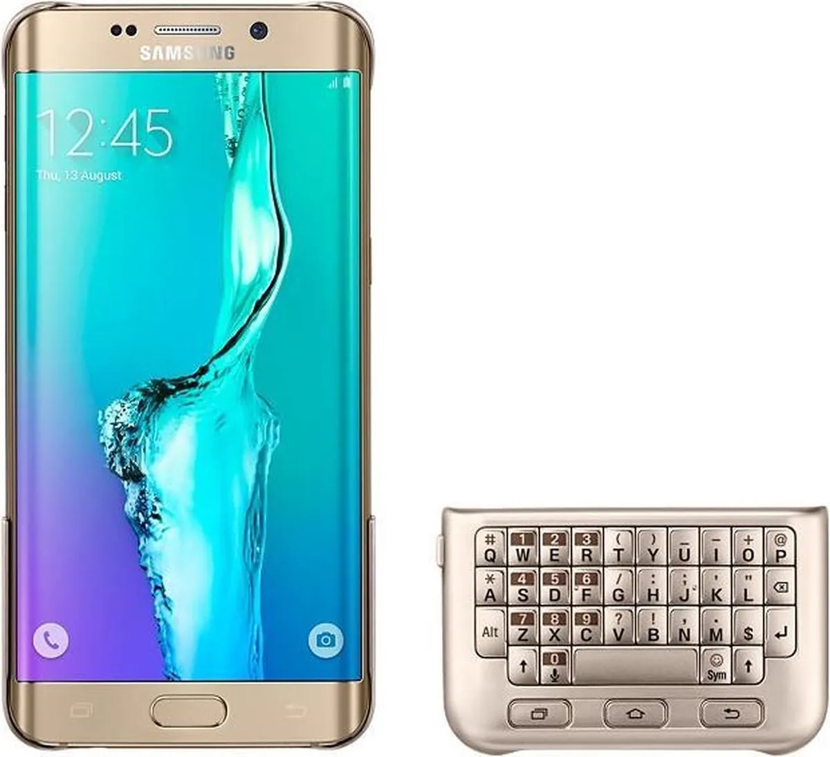 Samsung Galaxy S6 Edge+ Keyboard Cover - Goud