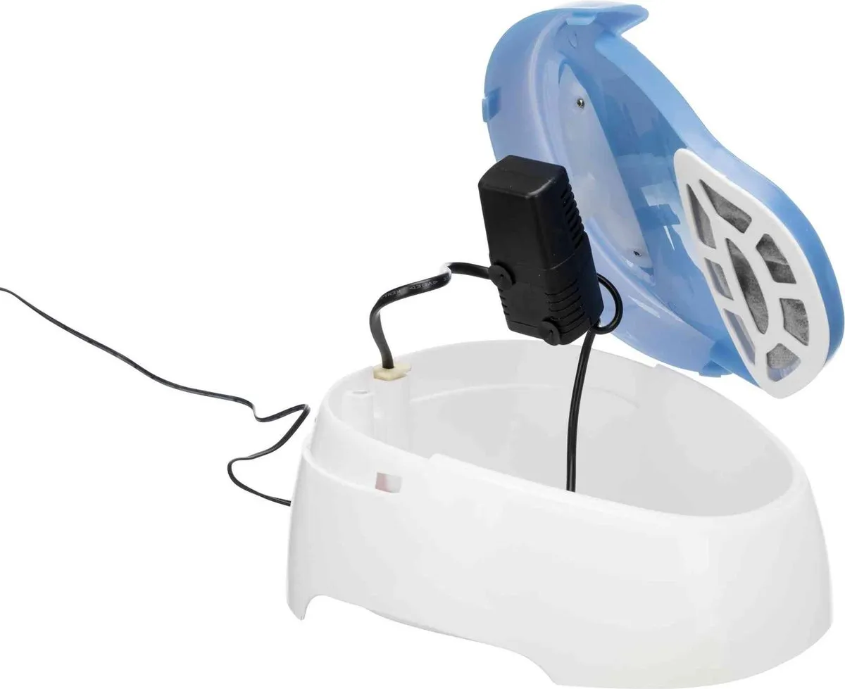Trixie Duo Stream Drinkfontein 1L - Wit/Blauw