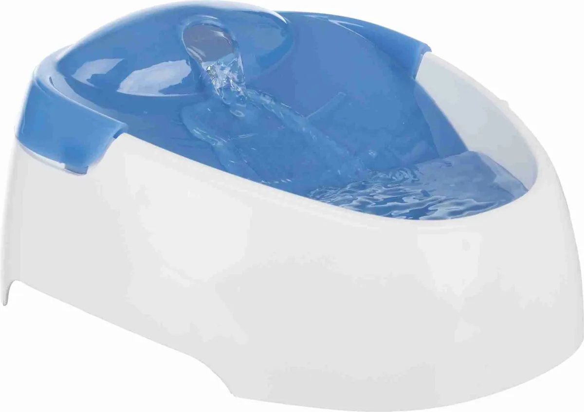 Trixie Duo Stream Drinkfontein 1L - Wit/Blauw - afbeelding 6 van 6