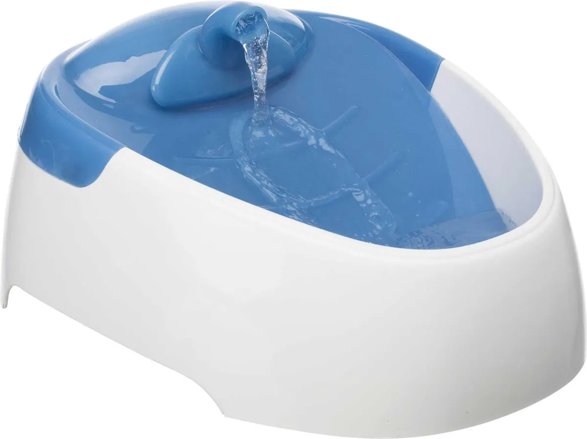 Trixie Duo Stream Drinkfontein 1L - Wit/Blauw