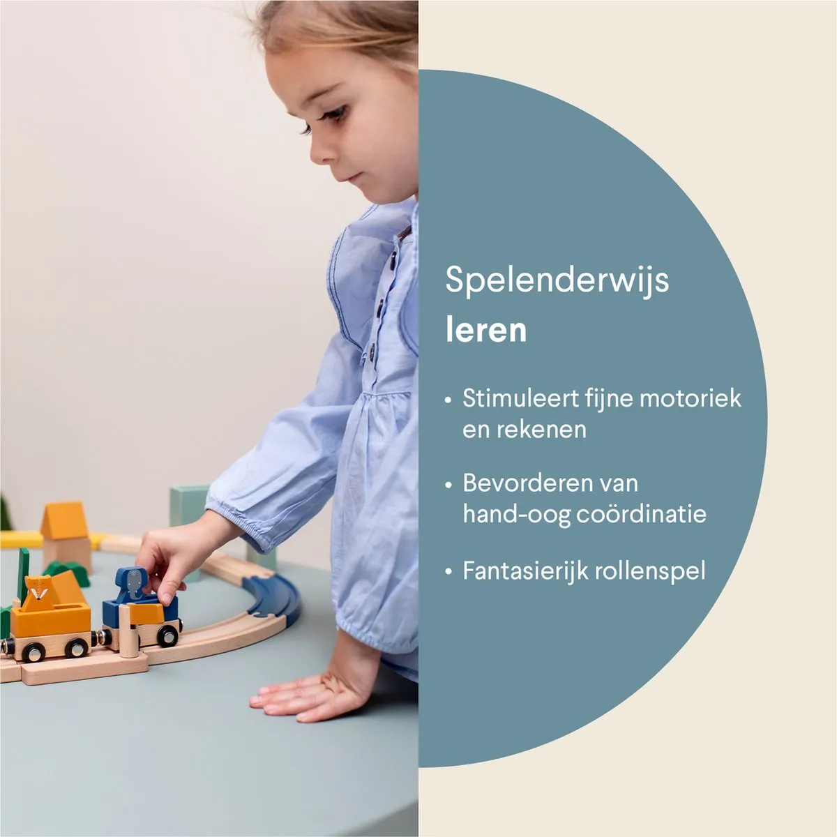 Trixie Houten Treinset Dierenbaan 36-740 - Multi