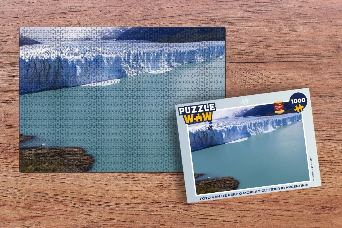 PuzzleWow Legpuzzel Perito Moreno Gletsjer 1000 Stuks - Multicolor