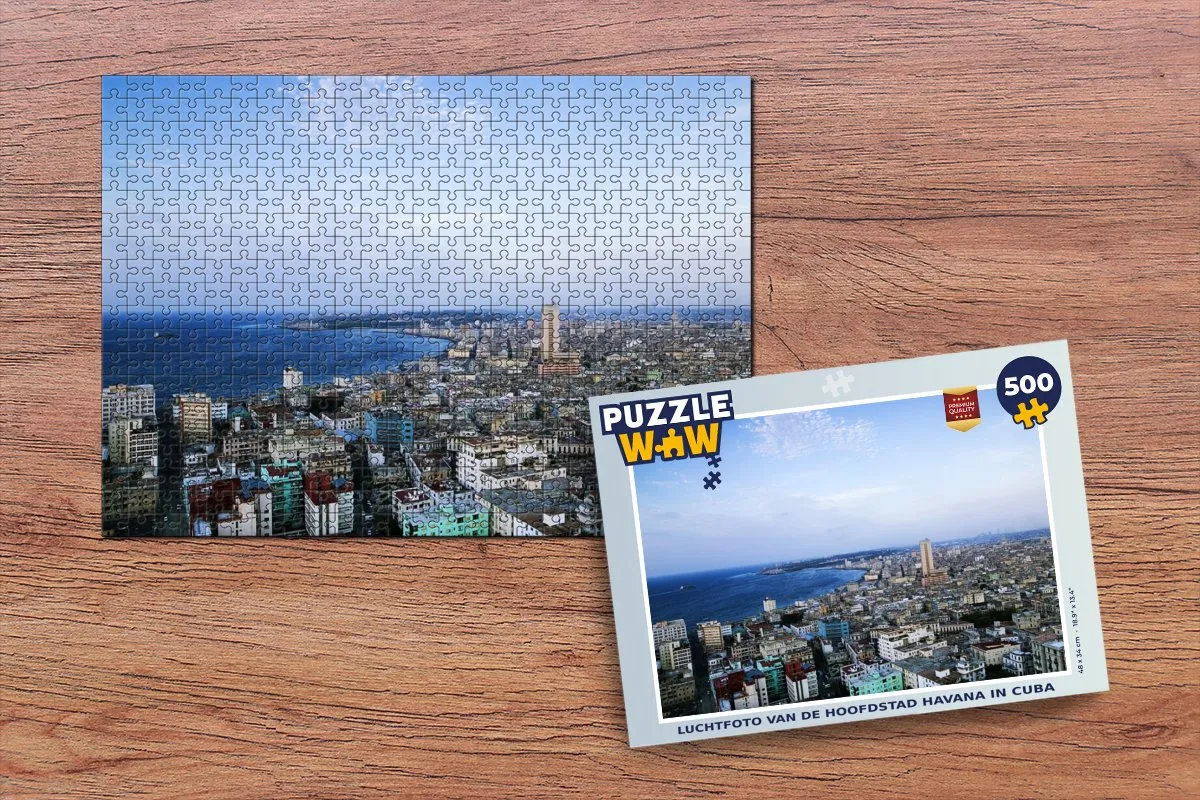 PuzzleWow Havana Luchtfoto Legpuzzel 500 Stuks
