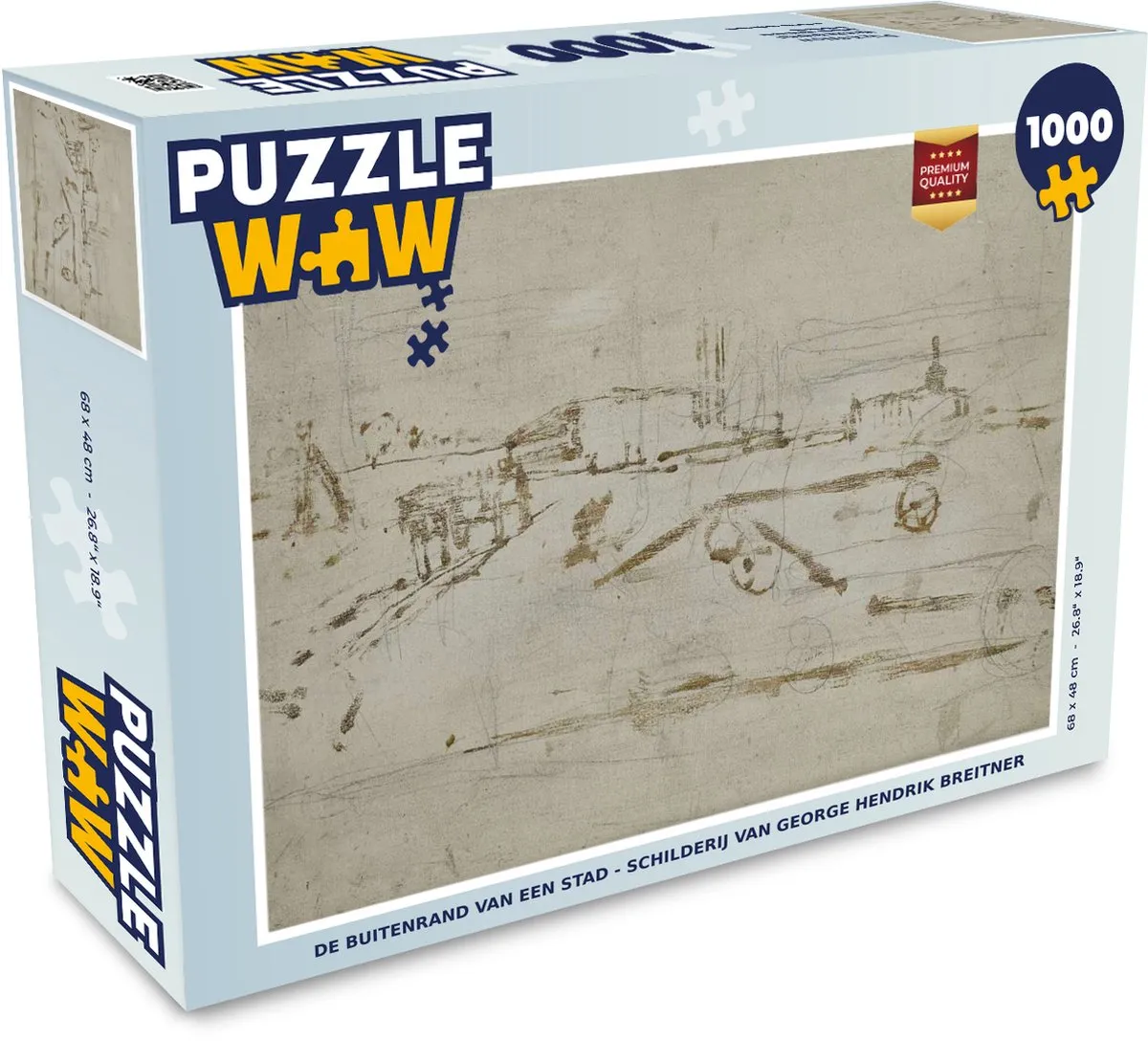 PuzzleWow Legpuzzel Breitner Stadsrand 1000 Stuks - Multicolor