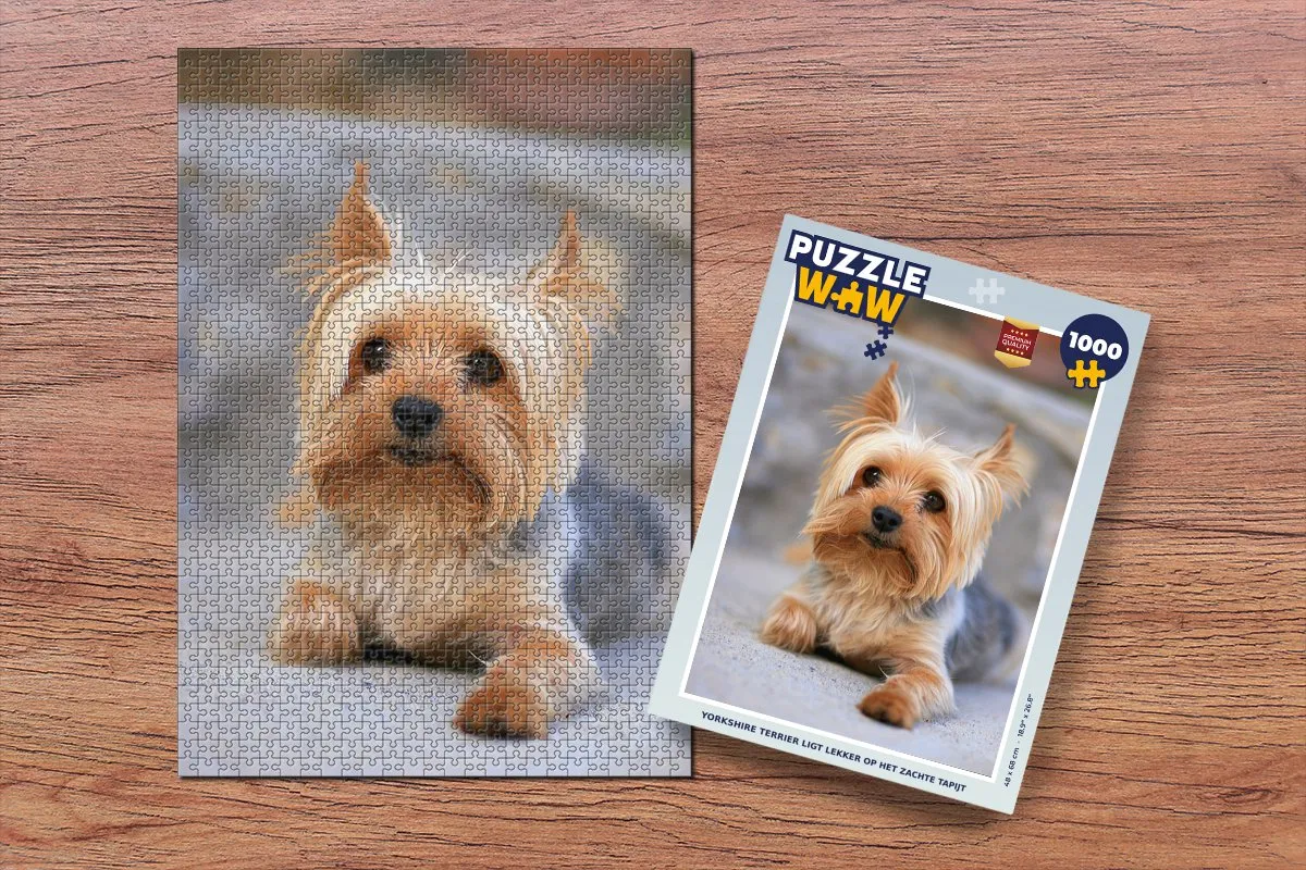PuzzleWow Yorkshire Terrier Legpuzzel 1000 Stuks - Multicolor