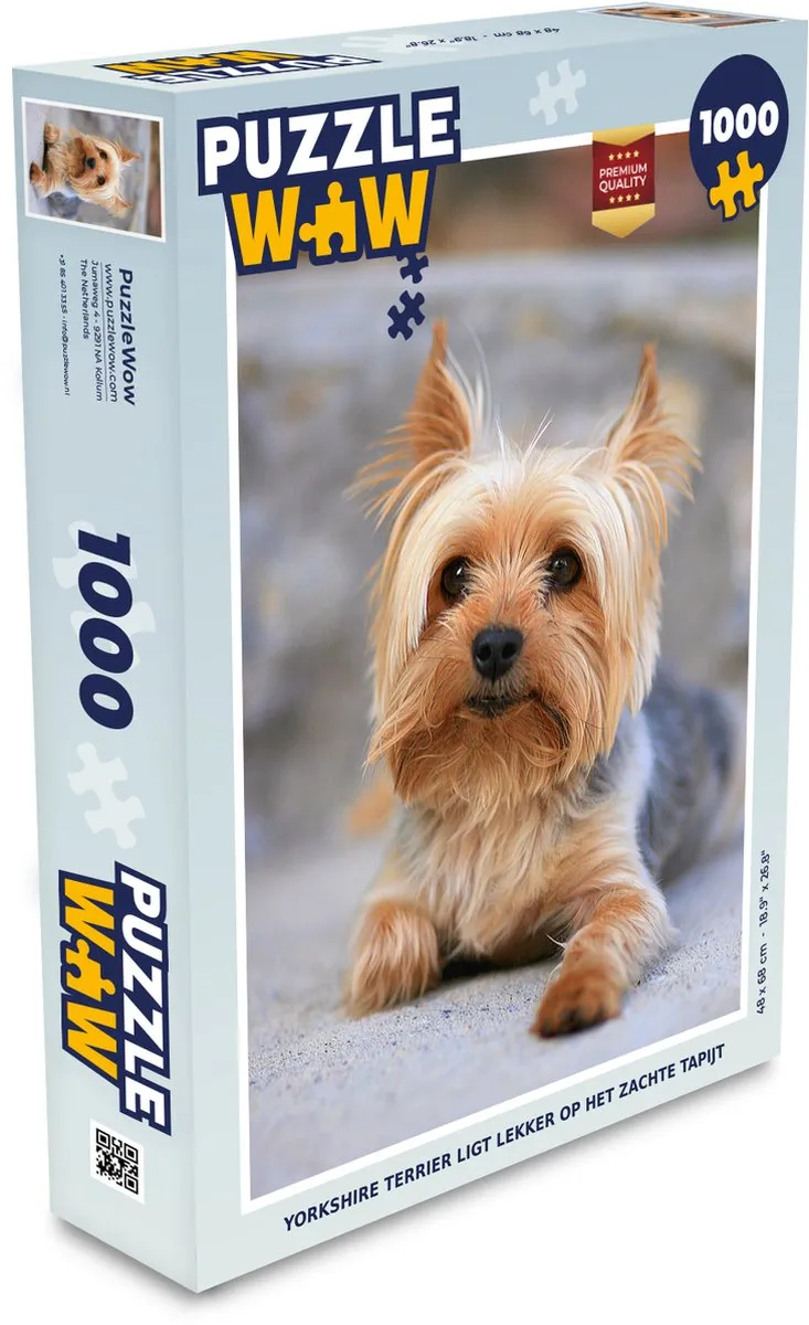 PuzzleWow Yorkshire Terrier Legpuzzel 1000 Stuks