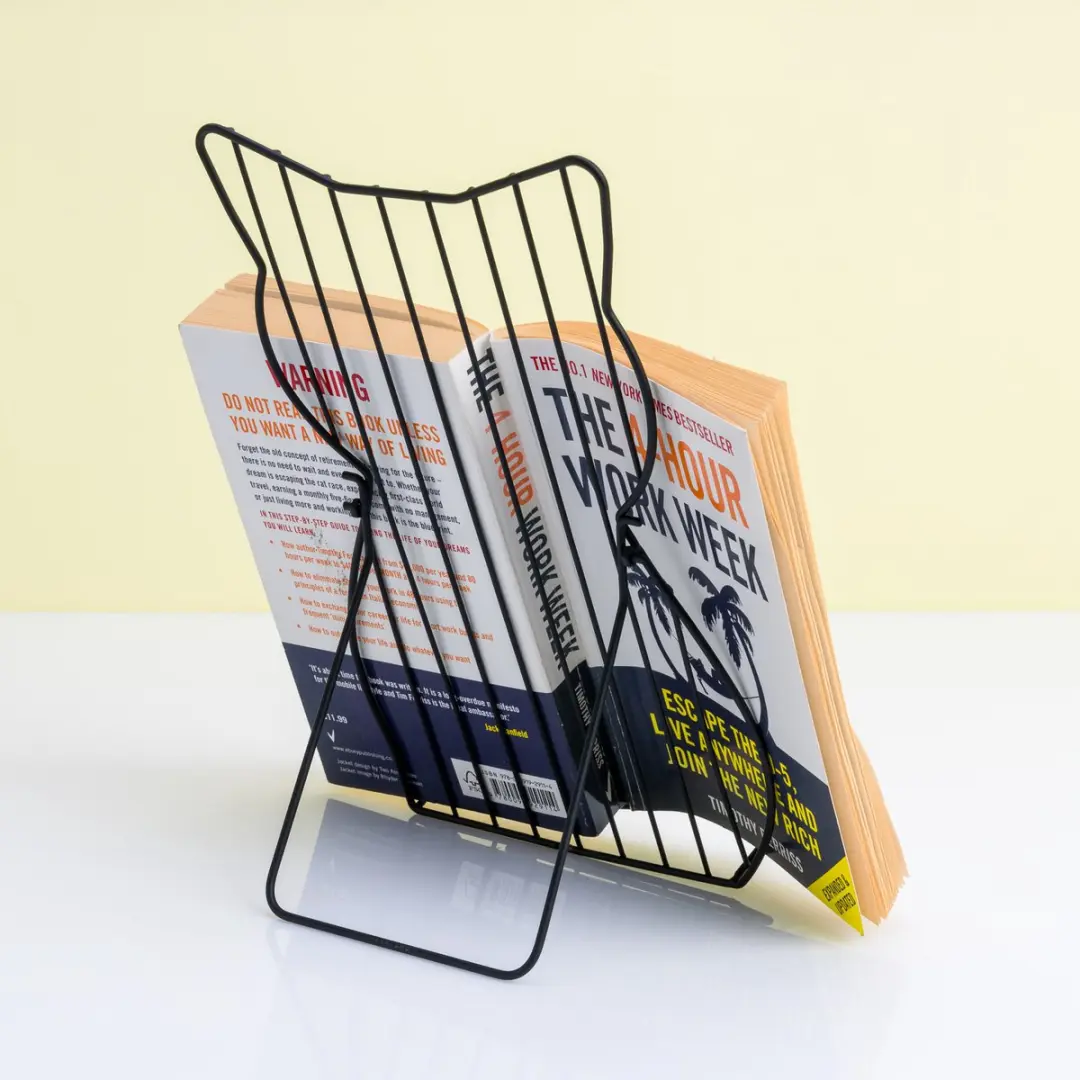 Kikkerland Cat Book Stand Zwart - afbeelding 6 van 6
