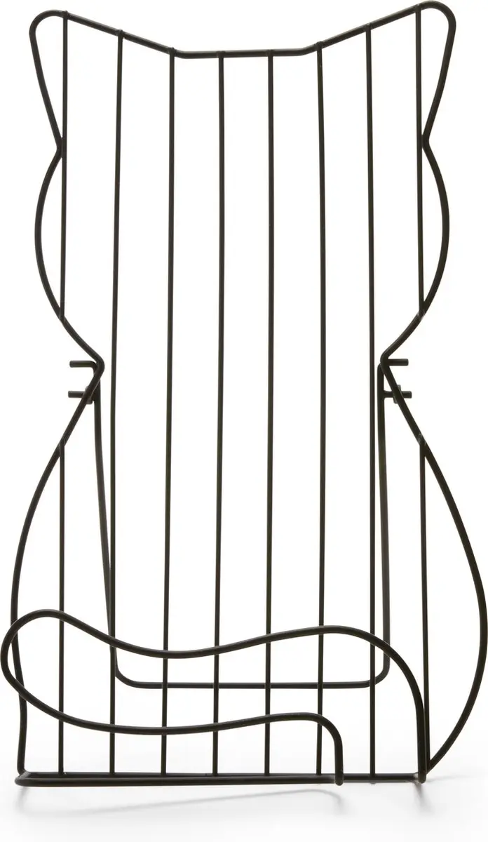 Kikkerland Cat Book Stand Zwart