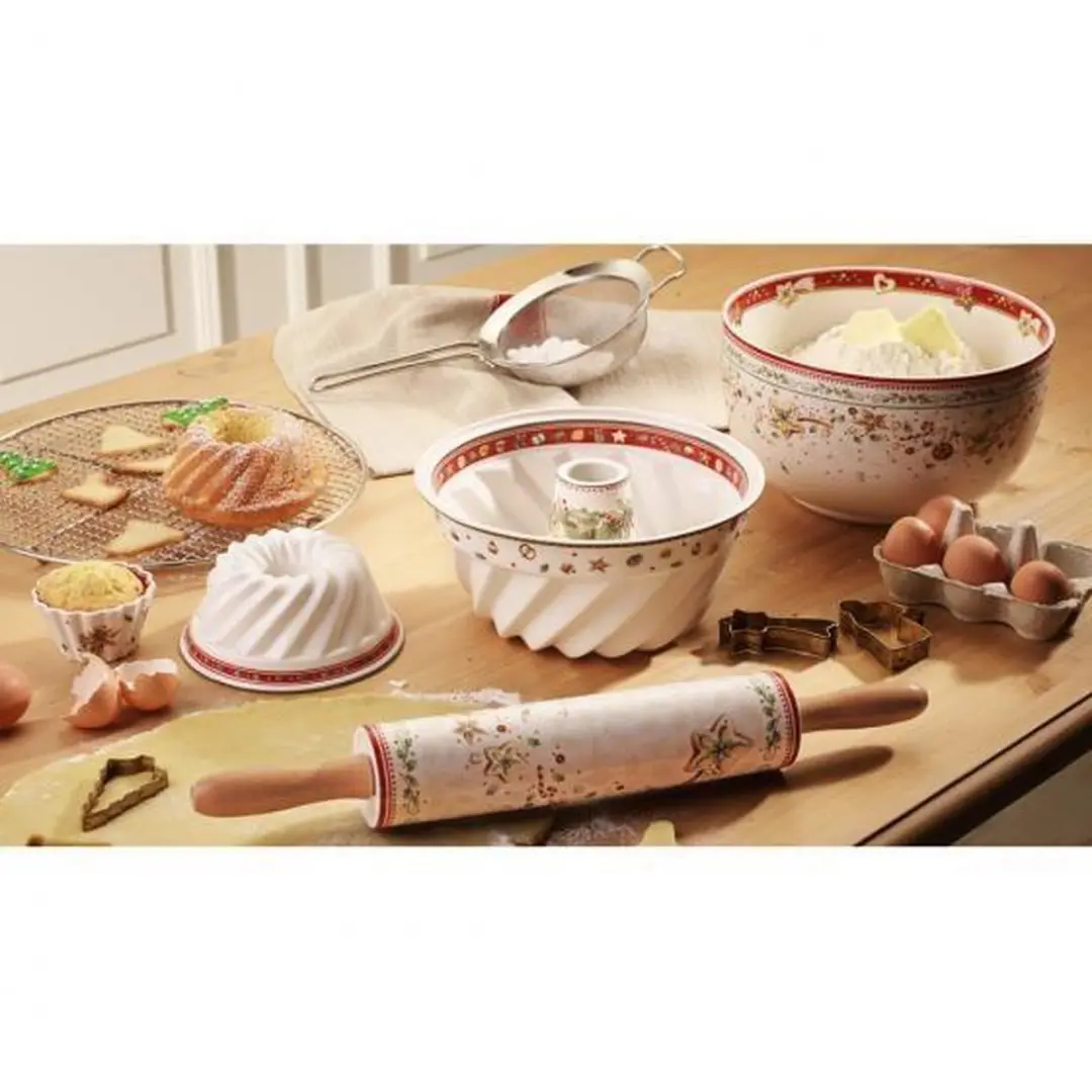 Villeroy & Boch Winterbakkerij Heerlijkheid Koekjespot - Rood/Wit - afbeelding 5 van 6