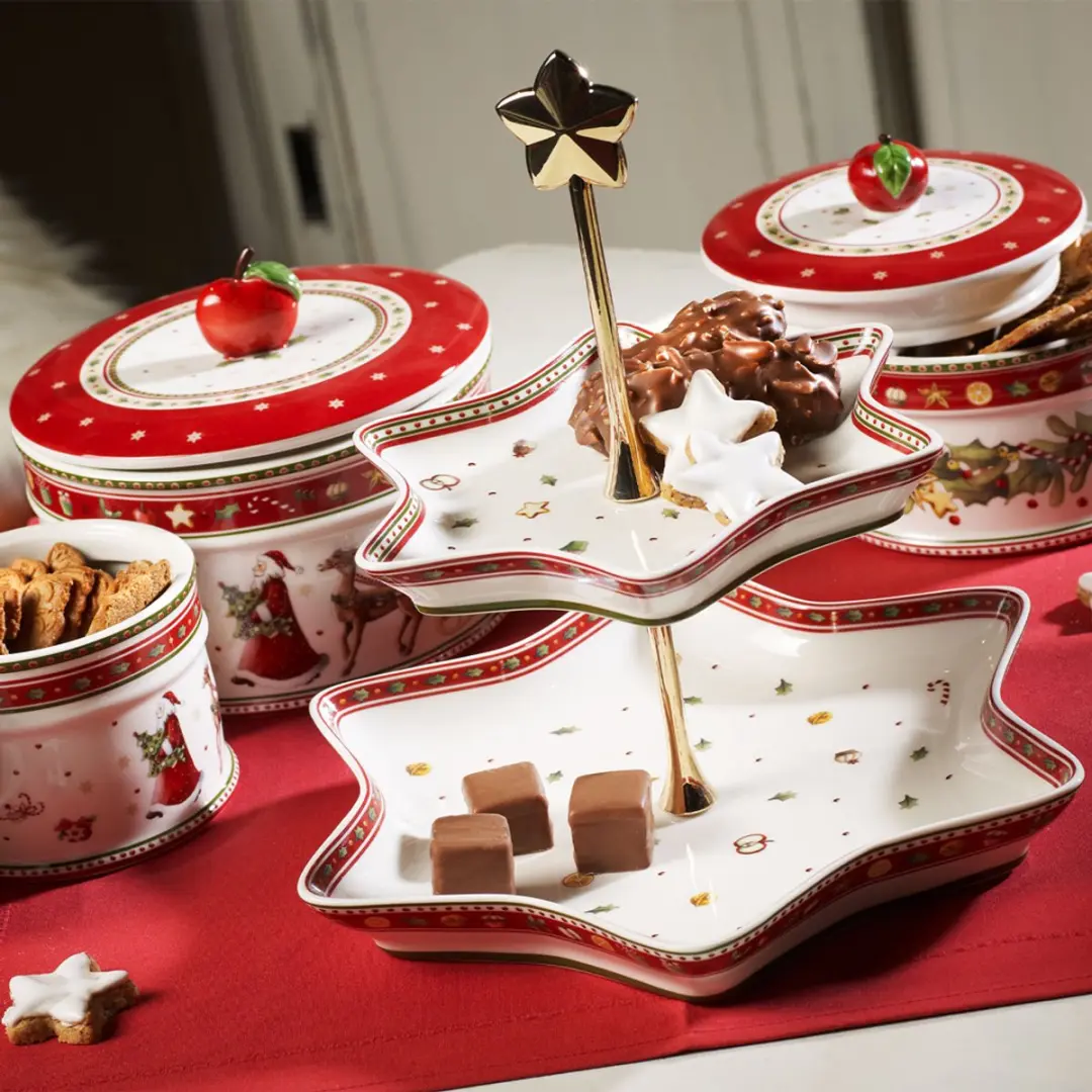 Villeroy & Boch Winterbakkerij Heerlijkheid Koekjespot - Rood/Wit - afbeelding 2 van 6