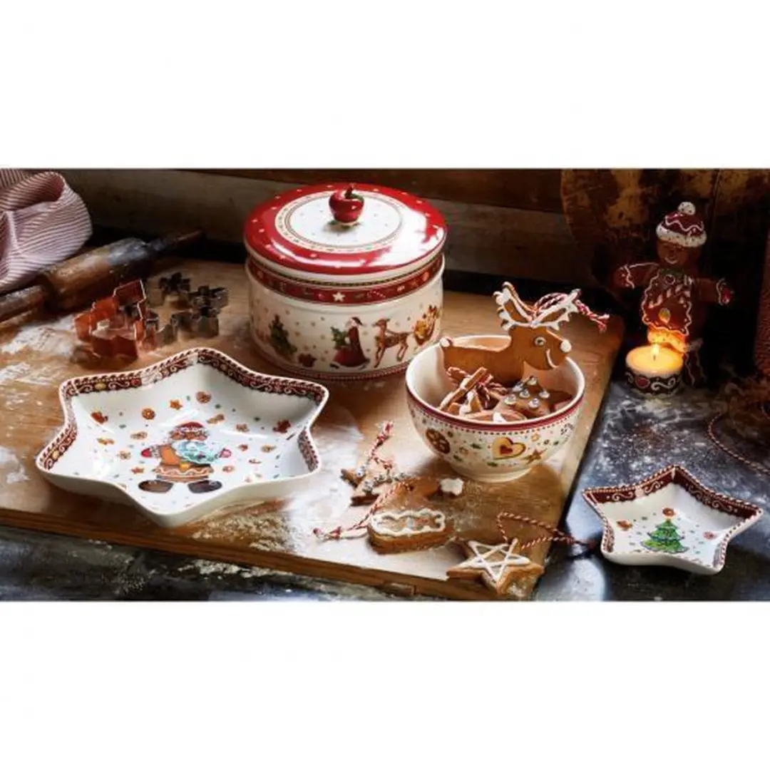 Villeroy & Boch Winterbakkerij Heerlijkheid Koekjespot - Rood/Wit - afbeelding 4 van 6