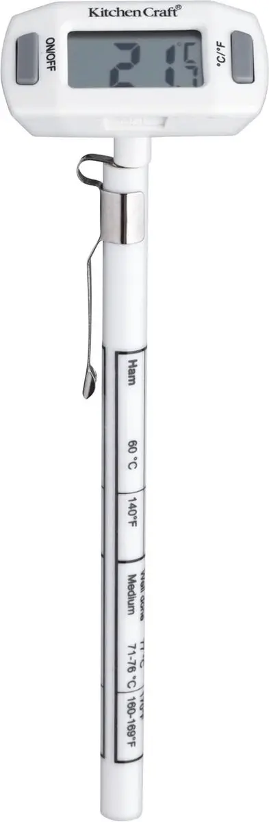 KitchenCraft Digitale Kookthermometer met sonde met beschering