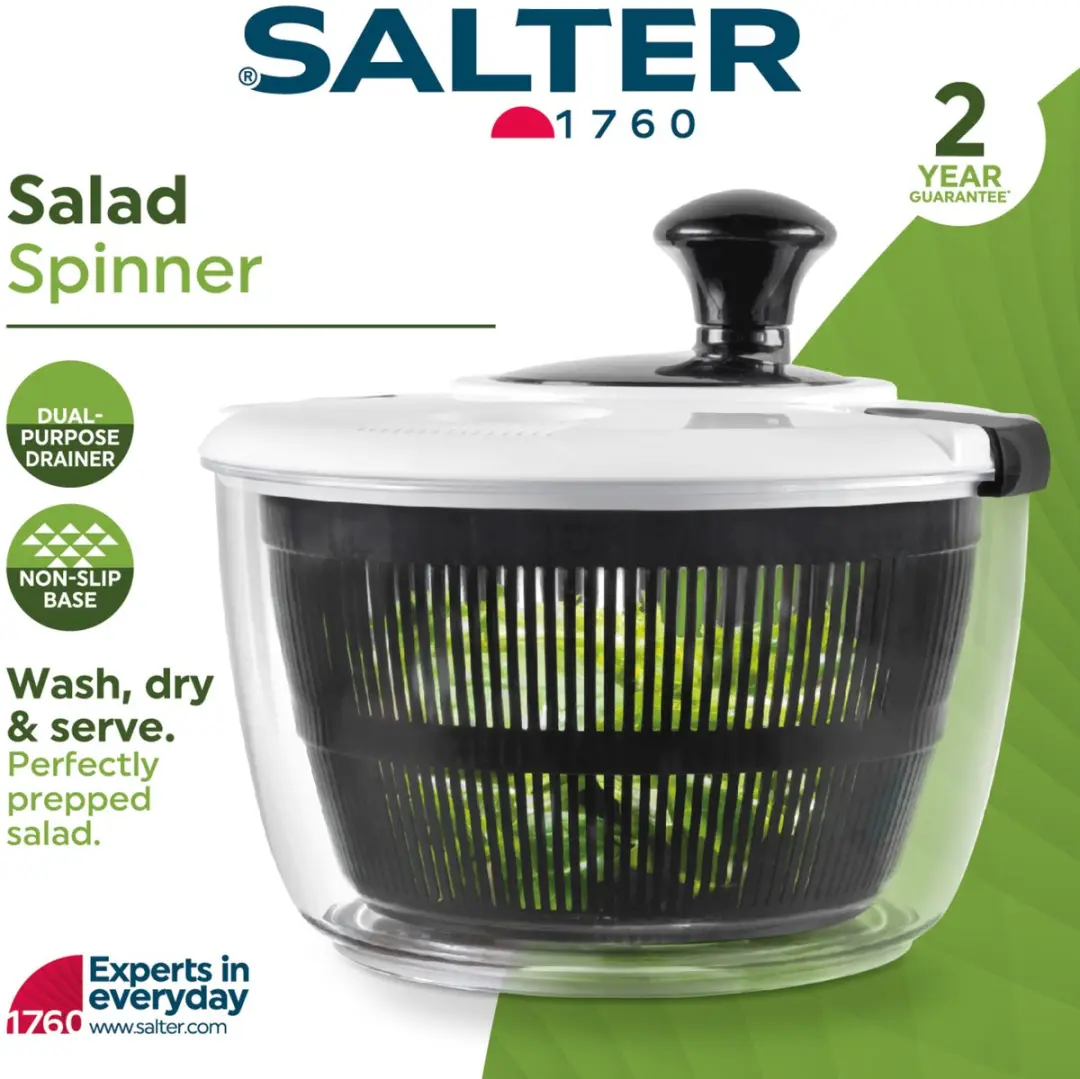 Salter Salad Spinner 3.5L Wit - afbeelding 6 van 6