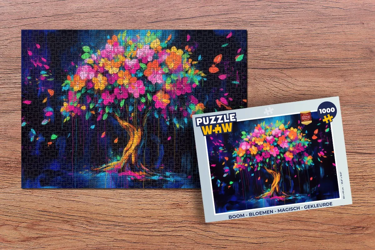 PuzzleWow Boom - Bloemen Magisch Legpuzzel 1000 Stuks
