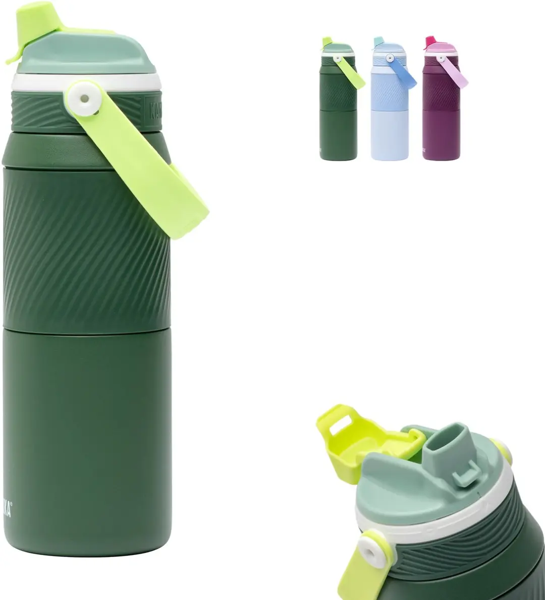 Kambukka Dupla Geïsoleerde Drinkfles 750ml Groen