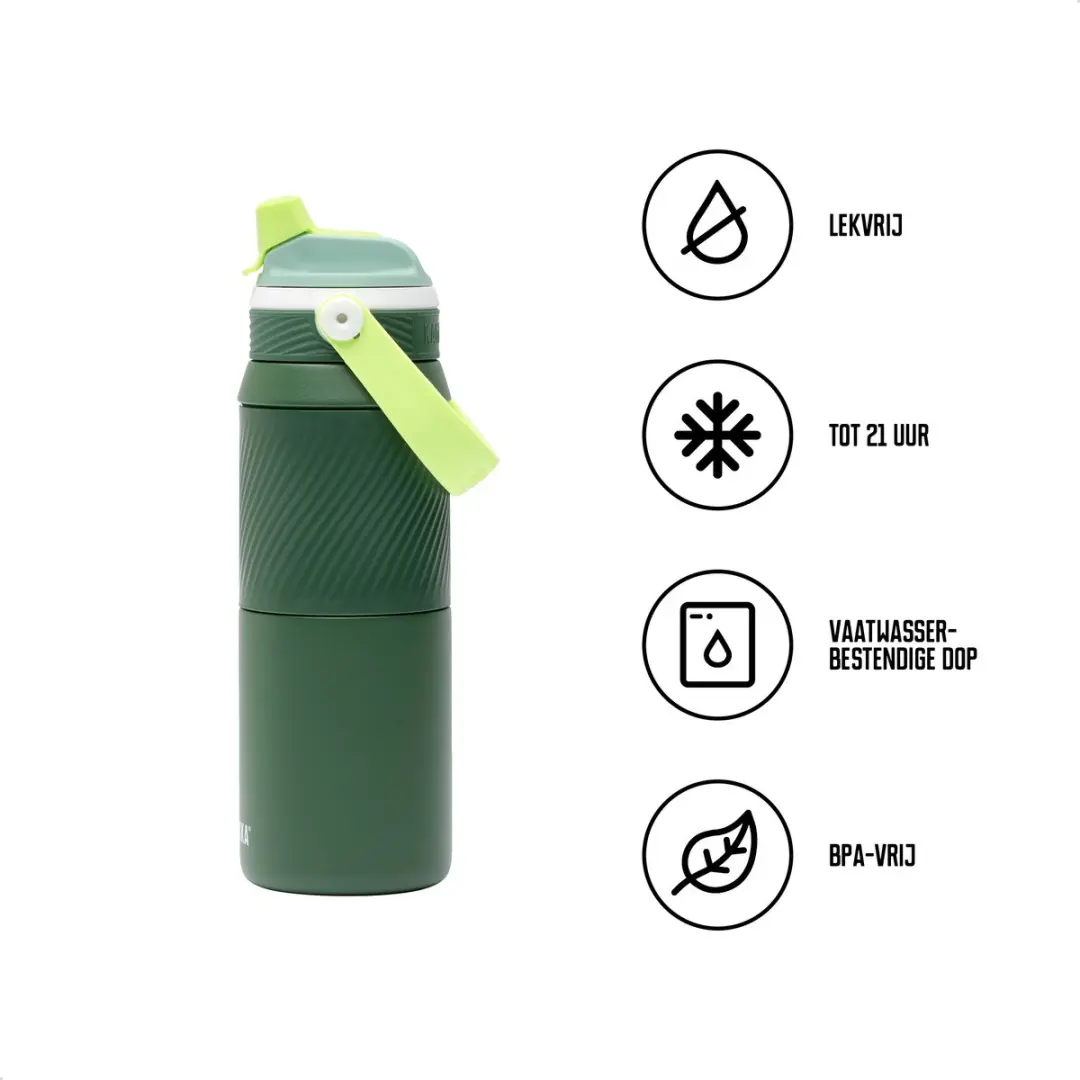 Kambukka Dupla Geïsoleerde Drinkfles 750ml Groen - afbeelding 3 van 4