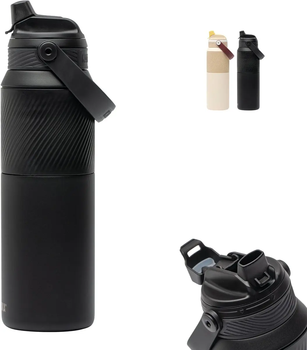 Kambukka Dupla Geïsoleerde Drinkfles 1000ml Zwart