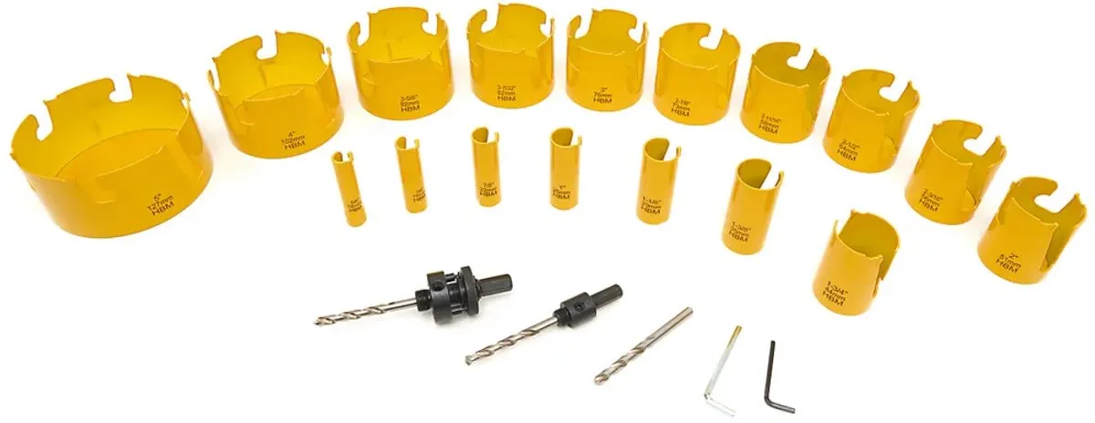 HBM 17-delige Multi Materiaal TCT Diamanten Gatzagenset