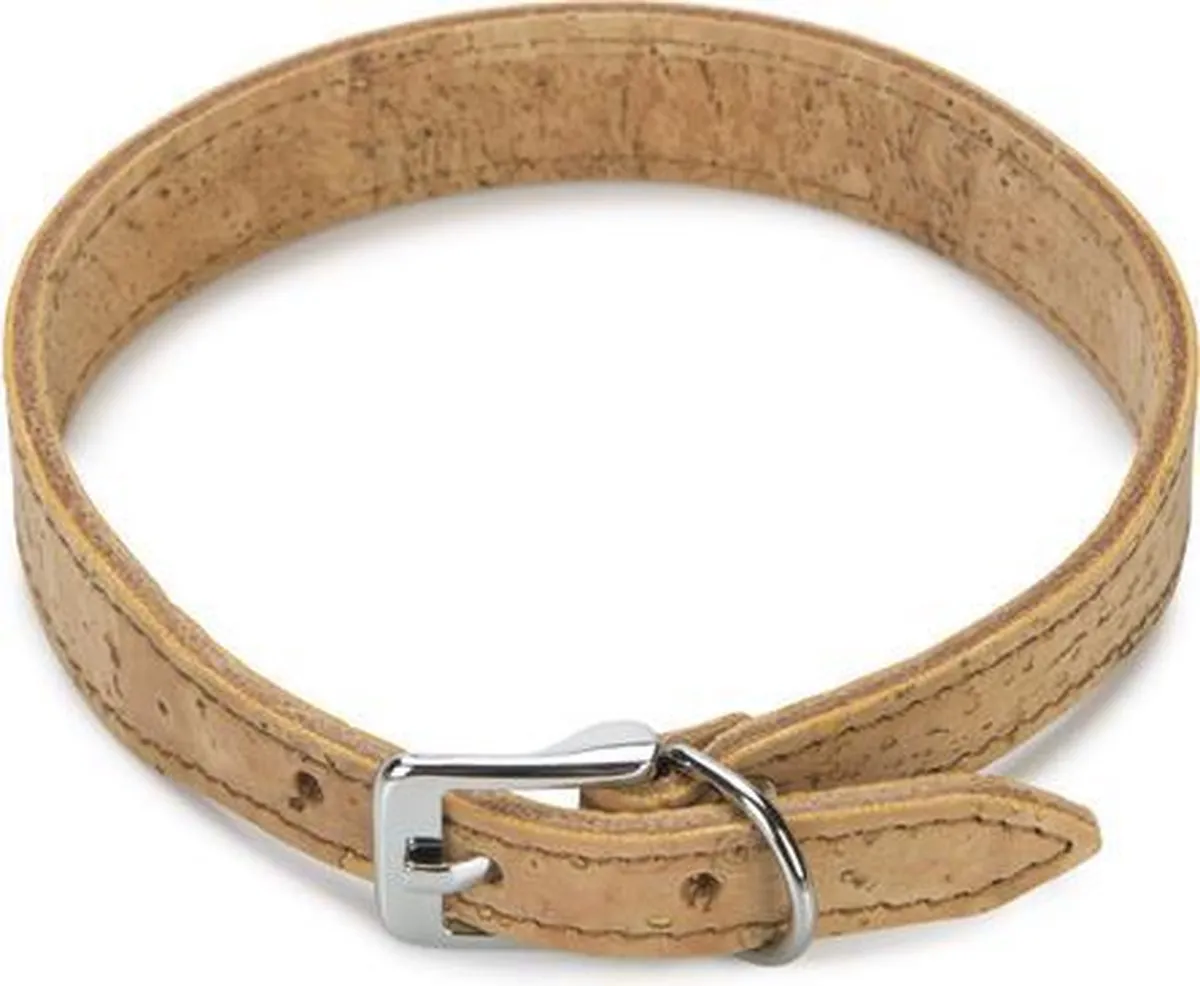 Beeztees Leren Halsband Cork Naturel 40cm x 20mm