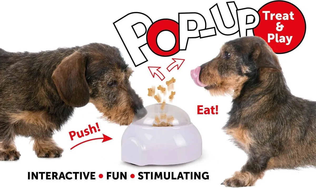 Flamingo Popup Toy Honden Speelgoed - Wit