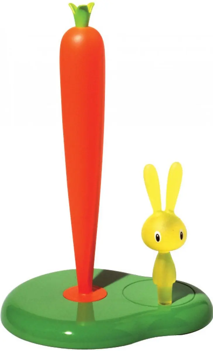 Alessi Bunny & Carrot Keukenrolhouder Groen