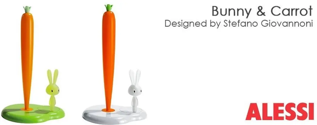 Alessi Bunny & Carrot Keukenrolhouder Groen - afbeelding 4 van 6