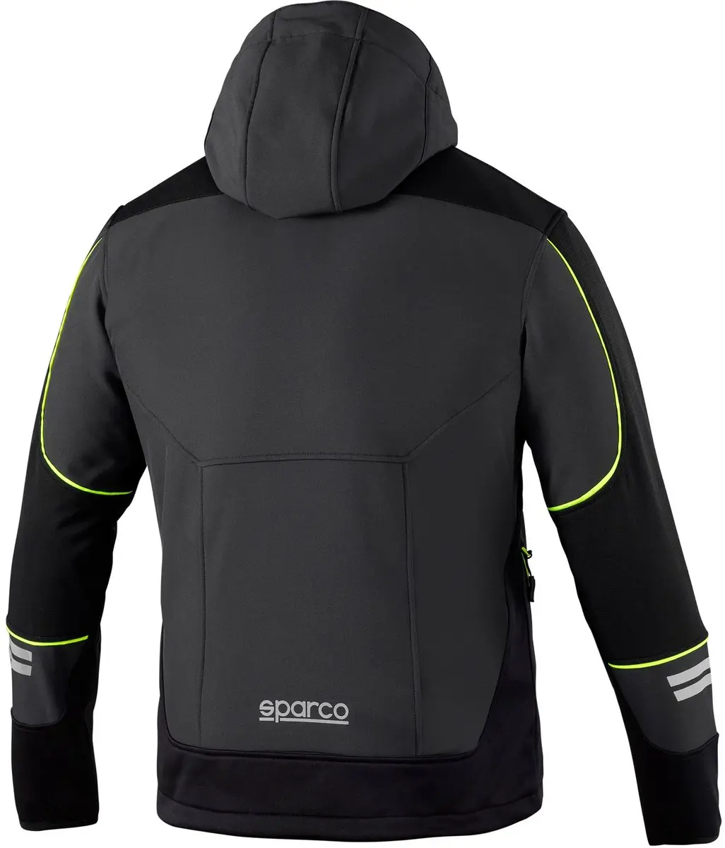 Sparco Tech York Softshell Jas - Grijs/Geel M - afbeelding 2 van 4