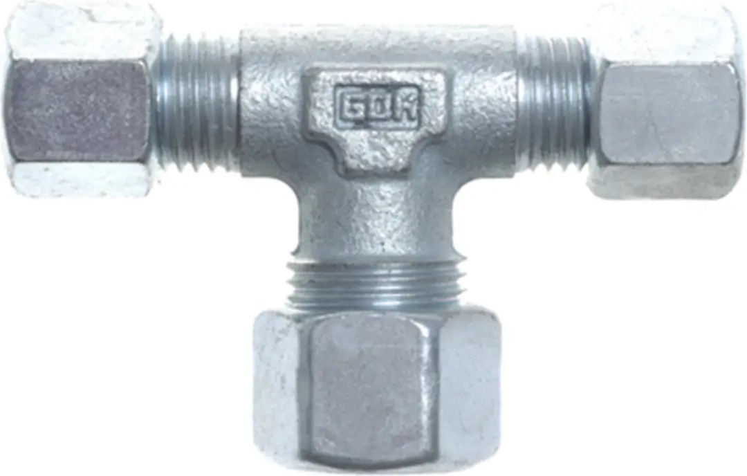 Gimeg T-stuk Knelkoppeling 8x8x8mm Zilver