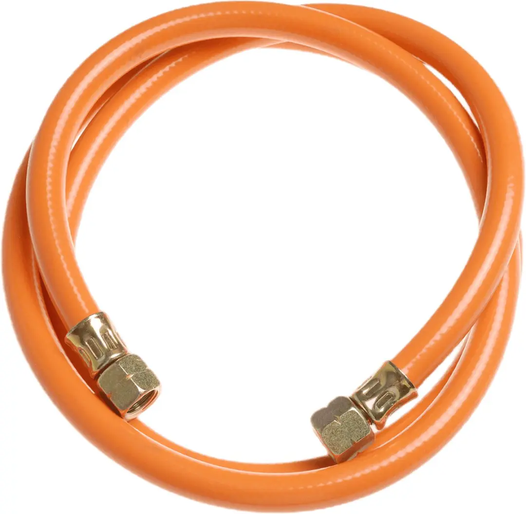 Gimeg Gasslang PVC 1/4" links 1,5m - Oranje - afbeelding 2 van 3
