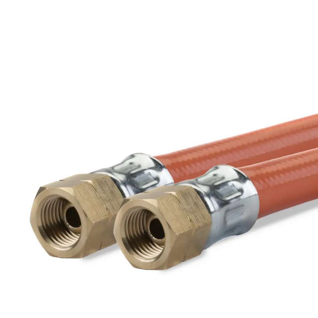 Gimeg Gasslang PVC 1/4" links 1,5m - Oranje - afbeelding 3 van 3