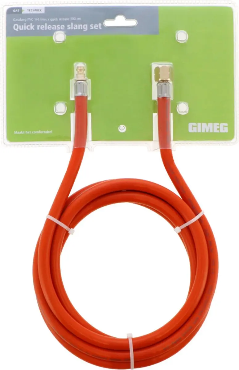 Gimeg Gasslang PVC 1/4 links Quick Release 3m