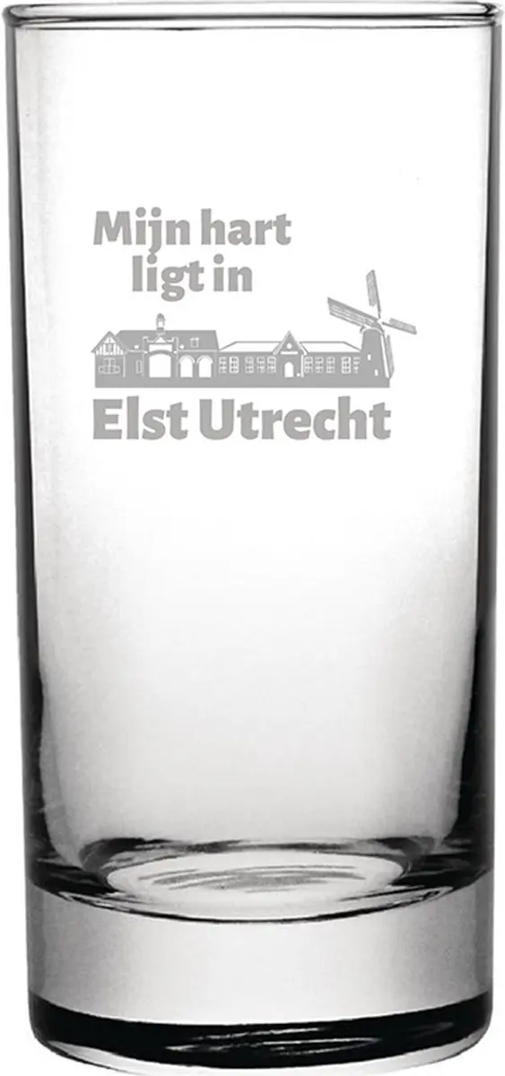 Gegraveerde longdrinkglas 28,5cl Elst Utrecht