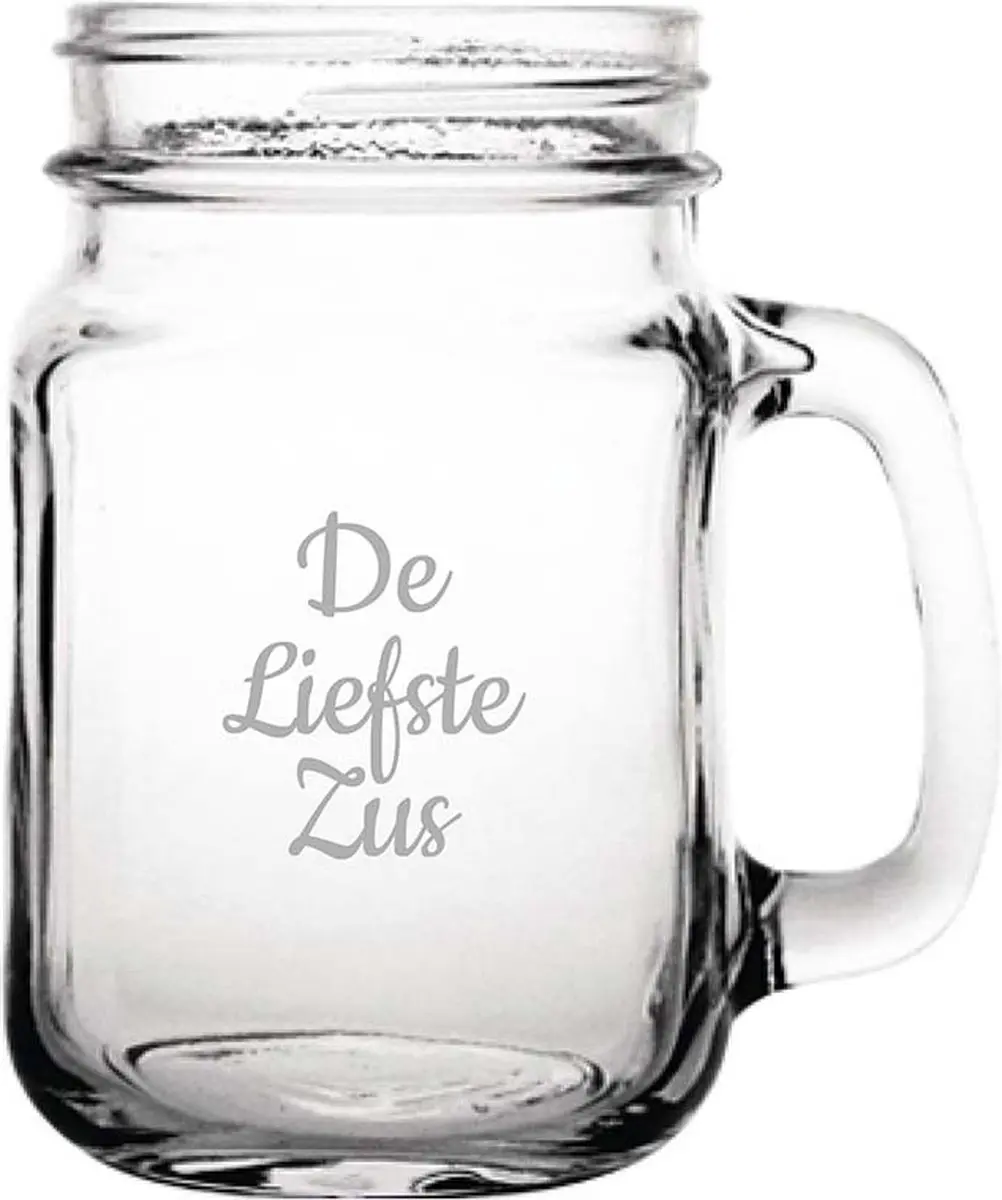 Gegraveerde Drinkglas 45cl De Liefste Zus
