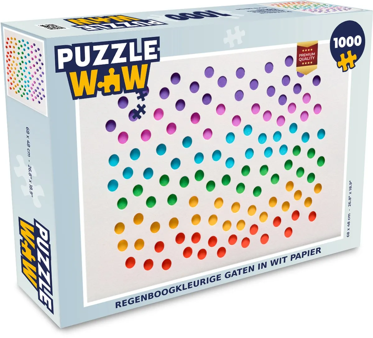 PuzzleWow Regenboogkleurige Gaten Legpuzzel 1000 Stuks