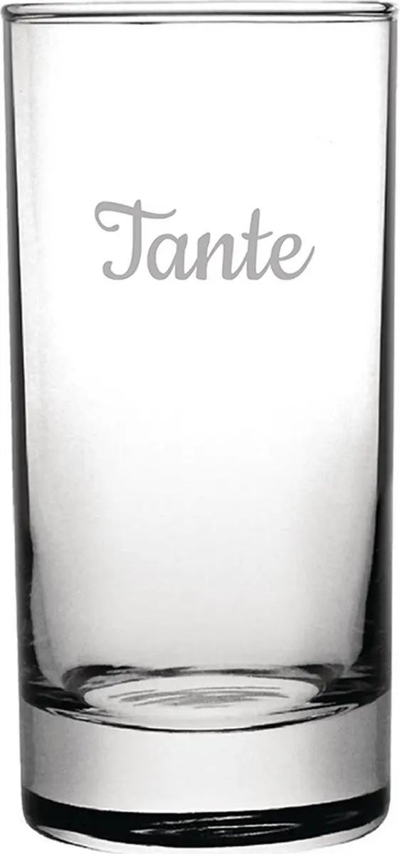 Gegraveerde longdrinkglas 28,5cl Tante