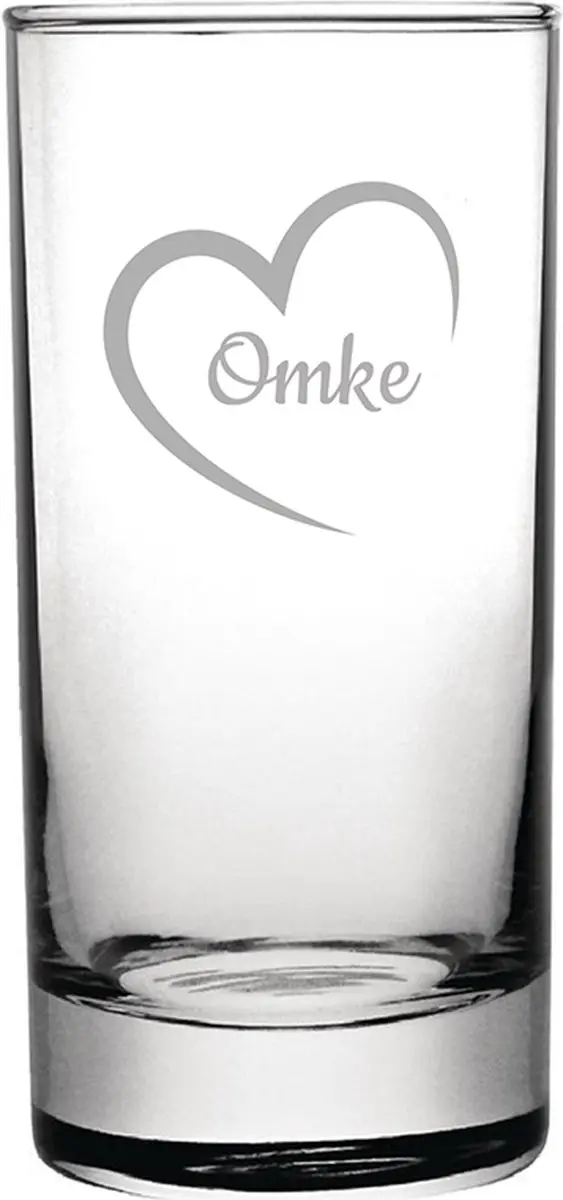 Gegraveerde longdrinkglas 28,5cl Omke mei hert