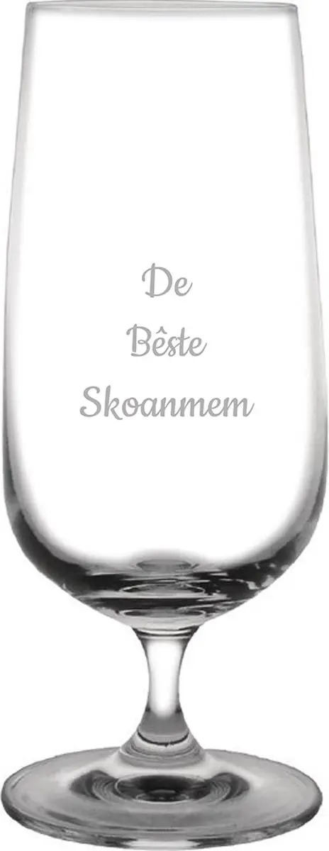 Gegraveerde bierglas op voet 41cl De Bêste Skoanmem