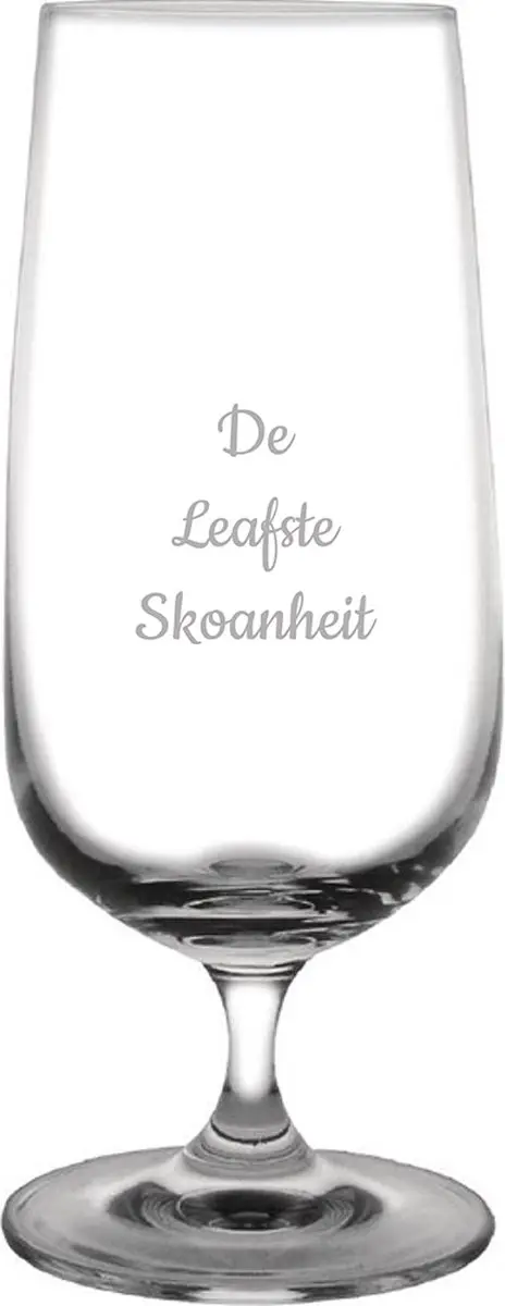 Gegraveerde bierglas op voet 41cl De Leafste Skoanheit