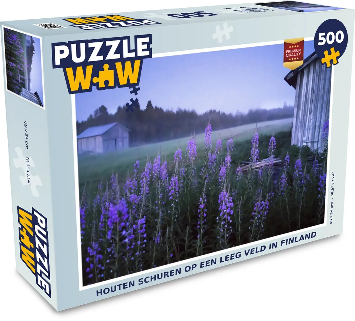 PuzzleWow Legpuzzel 500 Stuks Finland Schuren