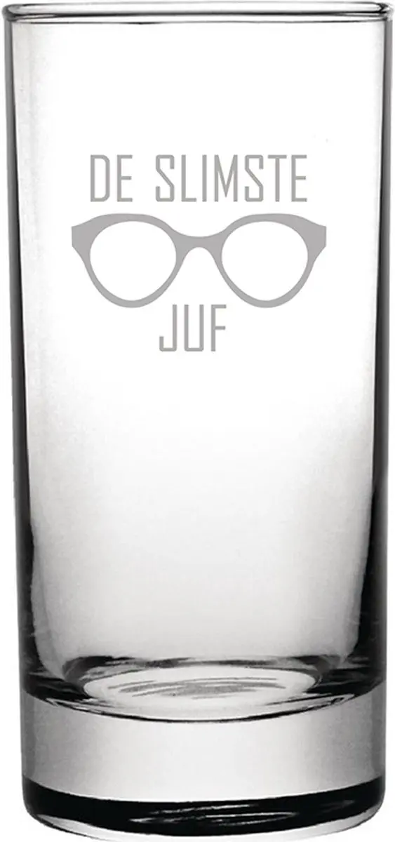 Gegraveerde longdrinkglas 28,5cl De slimste Juf