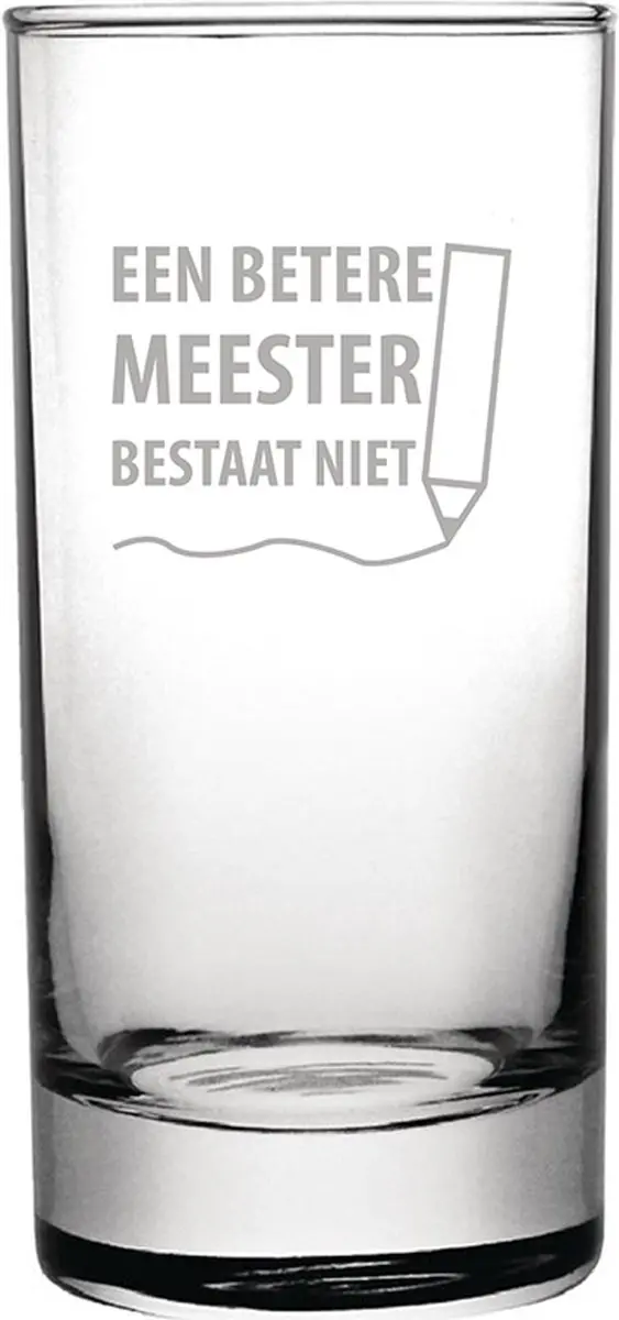 Gegraveerde longdrinkglas 28,5cl een betere meester bestaat niet