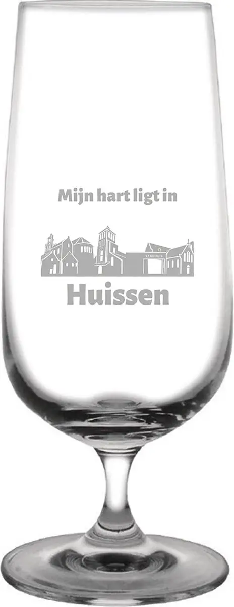Gegraveerde bierglas op voet 41cl Huissen