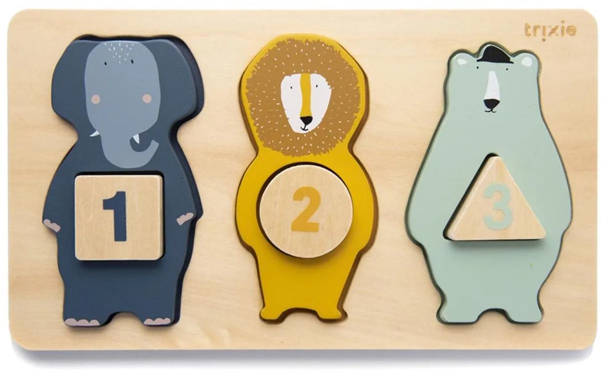 Trixie Houten Telpuzzel 6-delig - Multi